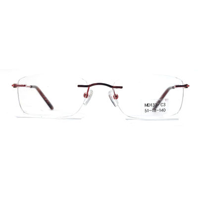 Harga yang bagus MD133 Square Metallic Optical Frames Unisex Desain Klasik on line