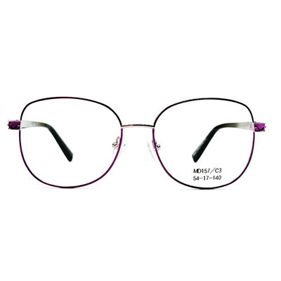 Harga yang bagus MD157 Wanita persegi Kerangka optik stainless steel 54-17-140 Ukuran on line