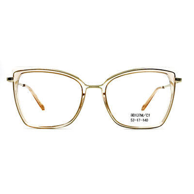 Harga yang bagus BD137M Vintage Square Wanita Acetate Metal Kacamata warna yang disesuaikan on line