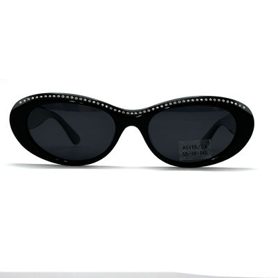 Harga yang bagus Acetate Sheet Frame Wanita Klasik Kupu-kupu Kacamata Matahari dengan Strass-AS119,ODM / OEM Factory on line